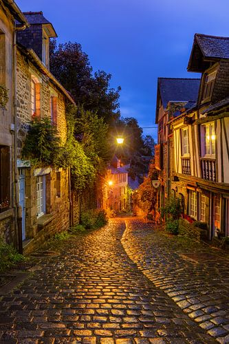Evening in Dinan, Brittany, France