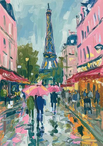 Paris Eiffel Tower Matisse style