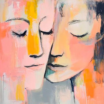 Twee zielen in stille harmonie van Poster Art Shop