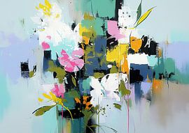 Abstracte Bloem van Abstract Schilderij