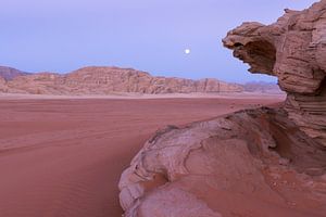 Wadi Rum Wüste während der blauen Stunde