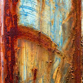 Rostiges Blau und Braun - Studie 1