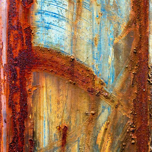 Roestig blauw en bruin - studie 1 van Texel eXperience