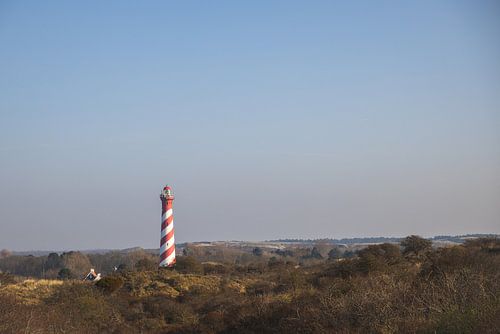 Landschaft mit dem Leuchtturm von Burgh Haamstede