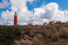Sand,dunes and the Lighthouse on Texel by Brian Morgan
