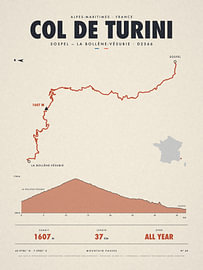 Carte du col de Turini sur Sidney van den Boogaard