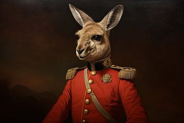 Kangaroo in Uniform by Wonderful Art