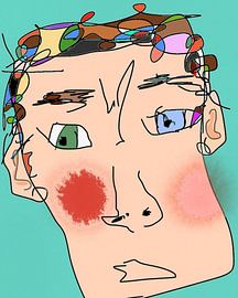 Curly Wurly, digital drawing by Joyce Kuipers