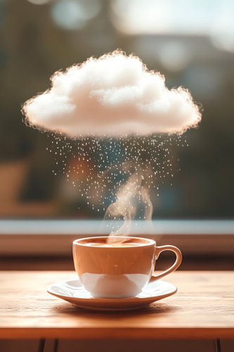 Koffie en wolk