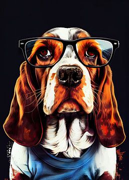 Hipster dog Abby #dog van JBJart Justyna Jaszke