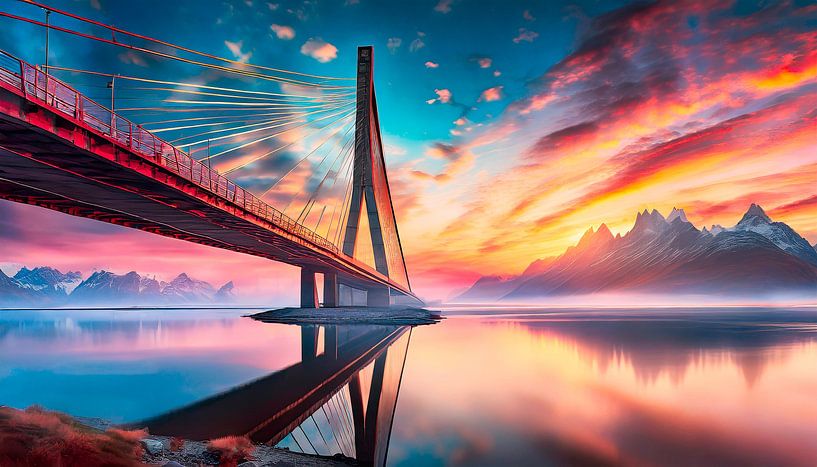 Bridge with sunset by Mustafa Kurnaz