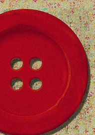 Rode Knoop Minimalistisch Object Abstracte Wanddecoratie