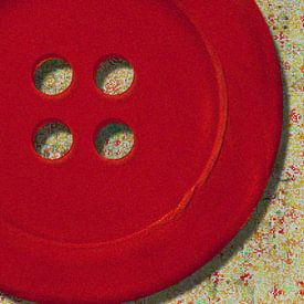 Bouton Rouge Objet Minimaliste Art Abstrait Décoration Murale sur Mavro Orbino