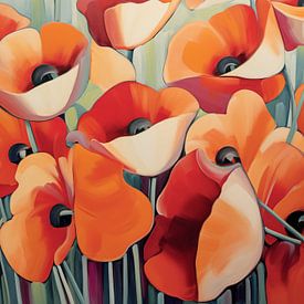 Poppies abstract by Bert Nijholt