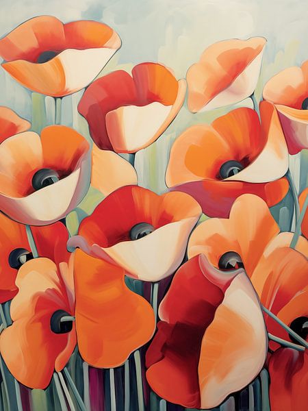 Poppies abstract by Bert Nijholt