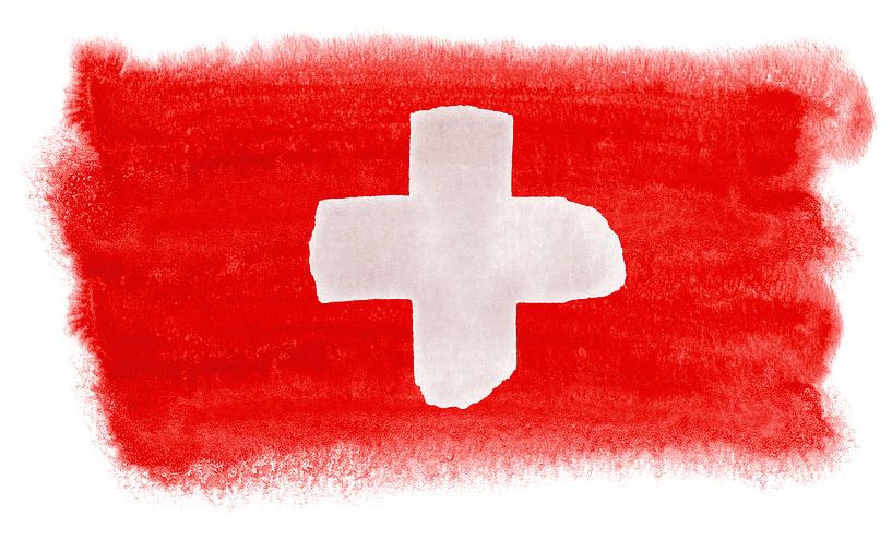 Symbolische Nationalflagge der Schweiz von Achim Prill