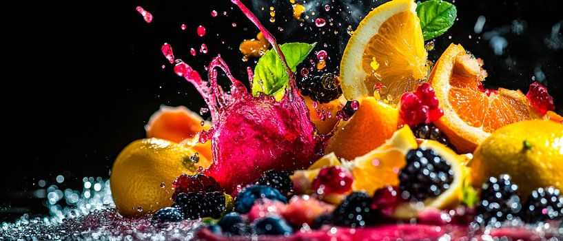 Fruit explosion in vibrant colours by Poster Art Shop