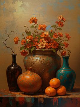 Nature morte intemporelle aux couleurs chaudes