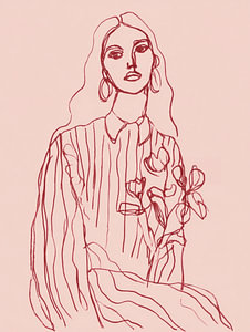 Soft Lines, moderne Strichzeichnung