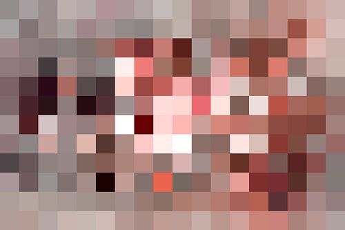 Moderne pixelabstractie in warme vintage kleuren