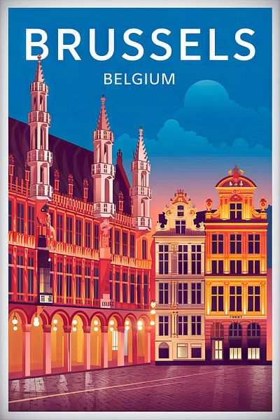 Brussels, Belgium. by Poster Art Shop
