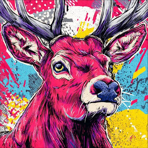 Pop Art red deer no. 3