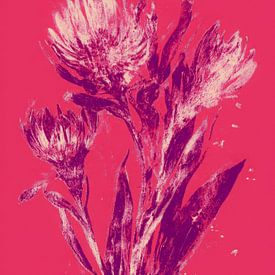 Fuchsienblüten - ausdrucksstarke moderne botanische Kunst voller Kontraste von But First Framing