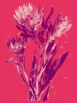 Fuchsienblüten - ausdrucksstarke moderne botanische Kunst voller Kontraste