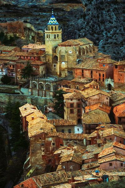 Dächer von Albarracín von Lars van de Goor