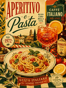 Aperitivo Italiano Vintage Poster