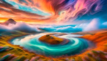 Kleurrijke wolken in regenboogkleur van Mustafa Kurnaz