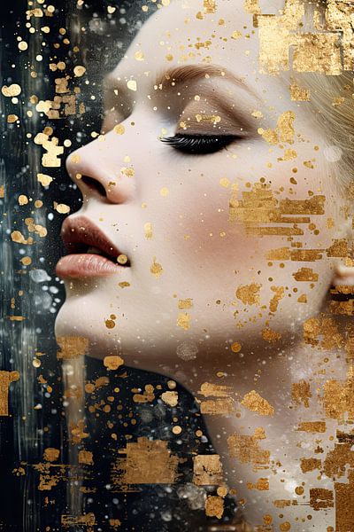 Face with gold by Wall Wonder