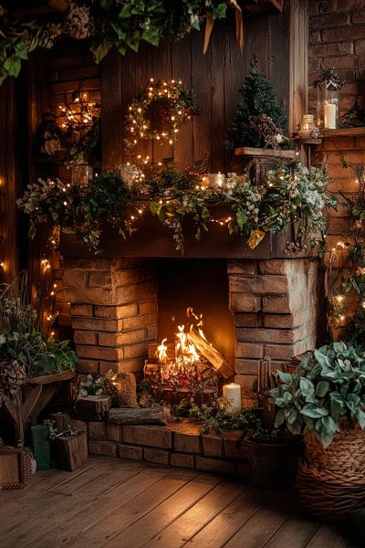 Cosy fireplace by Poster Art Shop