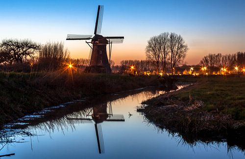 Het blauwe uurtje bij Boezemmolen nr. 6
