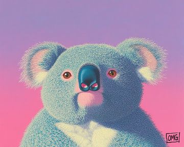 Koala | Fluffy Gaze van OMG Art