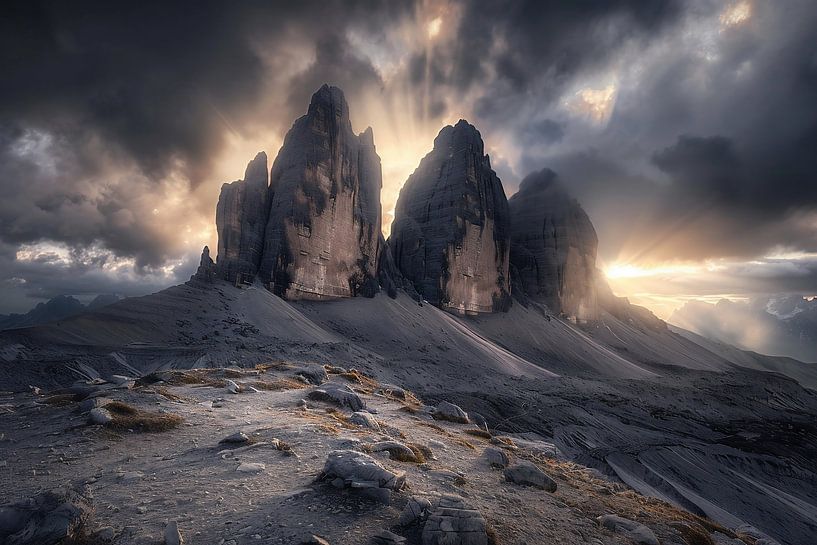 Alpenpanorama op de Dolomieten van fernlichtsicht