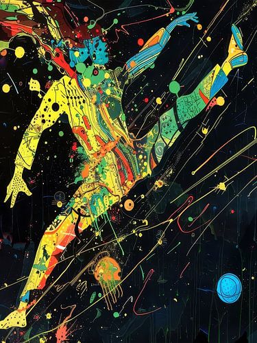 Voetbalster stijl abstract