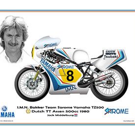 1980 Dutch TT Assen Yamaha Yamaha TZ500 #8 Jack Middelburg (NED) par Guy Golsteyn sur Adam's World