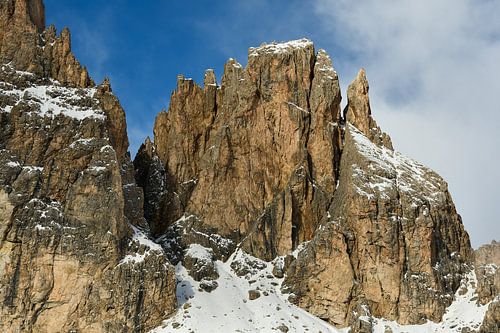 Vijfvingerige top van de Sassolungo groep in de Val Gardena Dolomieten