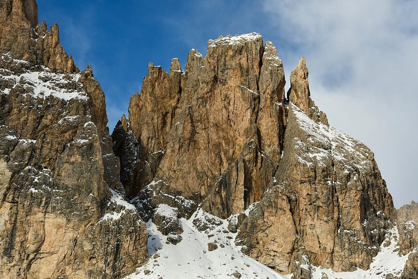 Fünffingerspitze der Langkofelgruppe in den Grödener Dolomiten von Bettina Schnittert