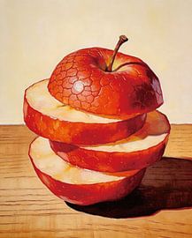 schijfje rode appel van ANAS BURHANUDIN