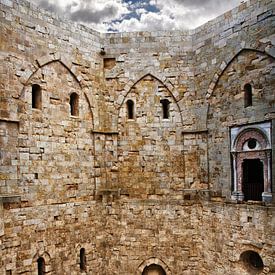 Innenhof des Castel del Monte von Leopold Brix