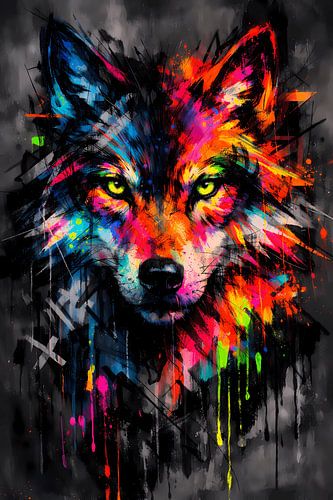 Neon Wolf Spirit – Wild Colour Energy