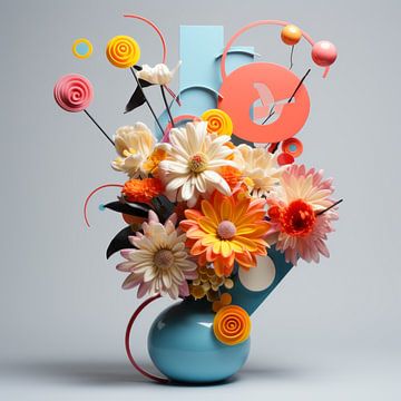 Flowers - Colourful and Abstract by New Future Art Gallery