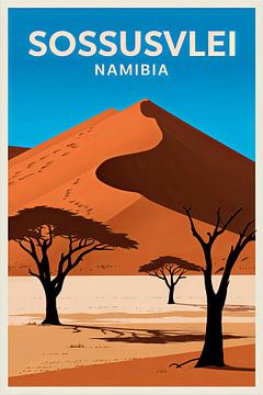 Sossusvlei, Namibië. van Poster Art Shop