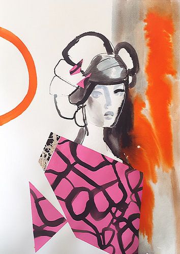 Geisha with Pink Kimono
