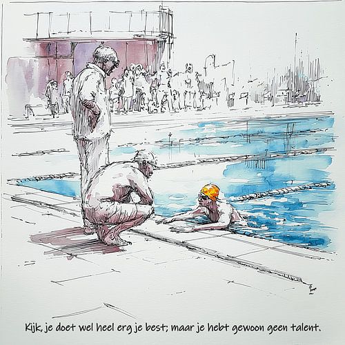 Talentierte Gespräche am Pool