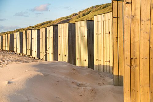 Strandhäuser in der Abendsonne in Juliandorp
