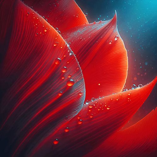 Red tulip abstract