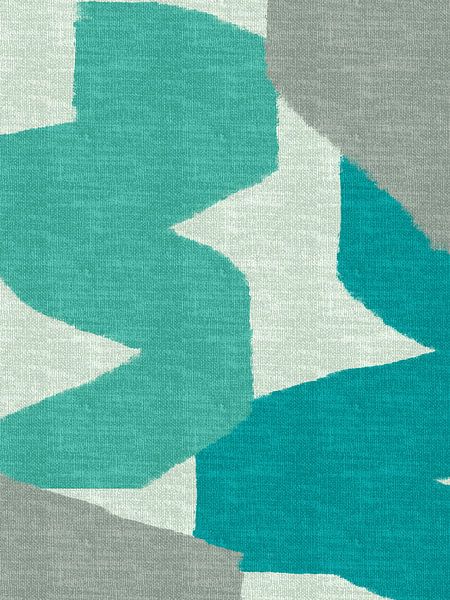 Turquoise, teal, grey. Minimalist abstract in retro style by Abstract Minimalist Art